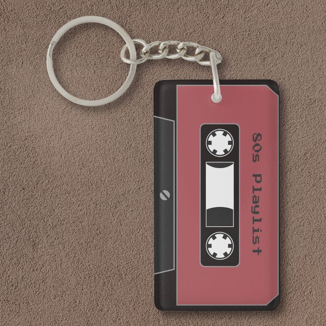 Schlüsselanhänger des Roten Kassettenlaufwerks (Red Cassette Tape Keychain)
