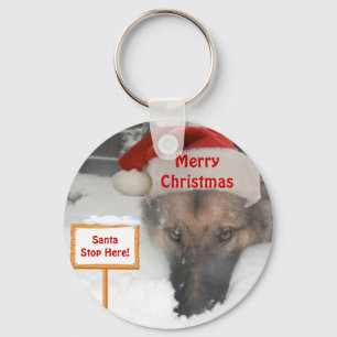 Schlüsselanhänger Deutscher Schäferhund Weihnachts