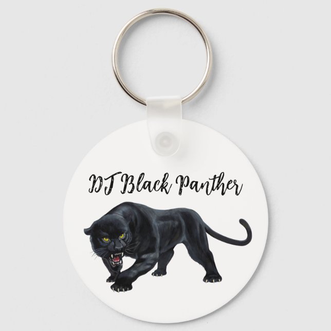 Schlüsselanhänger DJ Black Panther (Vorderseite)