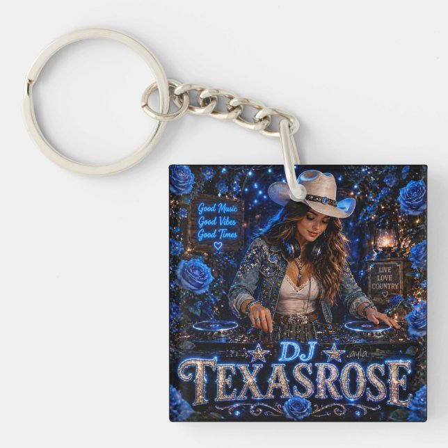 Schlüsselanhänger DJ TEXASROSE DOPPELSEITIG (Vorderseite)