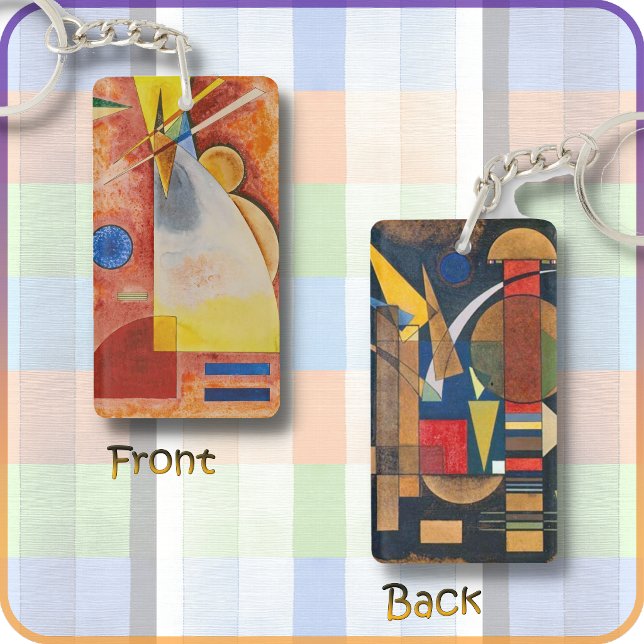 Schlüsselanhänger Doppelseitig - Abstrakte Kunst v (A 2-sided Key-ring featuring two of his abstracts from the 1920s. )