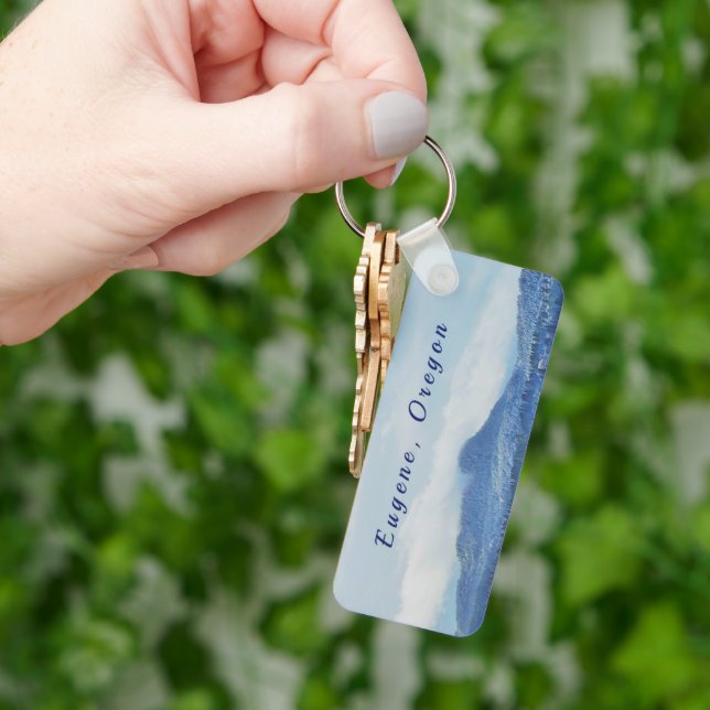 Schlüsselanhänger "Eugene, Oregon" zweiseitig (Hand)