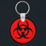 Schlüsselanhänger für das Symbol rot/schwarz Bioge<br><div class="desc">Schlüsselanhänger mit roter und schwarzer Biogefährdung.</div>