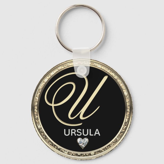 Schlüsselanhänger für den Anfangsnamen Monogramm (Vorderseite)