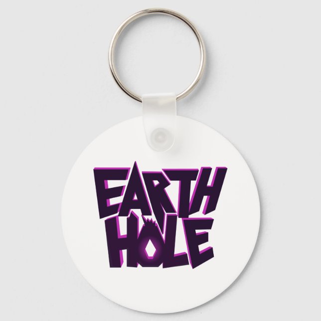 Schlüsselanhänger für den Earth Hole Button (Vorderseite)