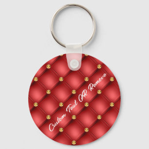 Schlüsselanhänger für den roten Ledernamen aus Gol