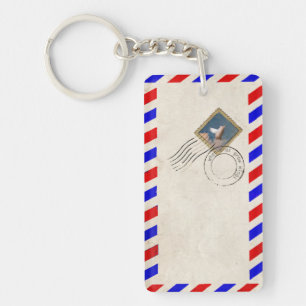 Schlüsselanhänger für die Briefmarke von Schweinen