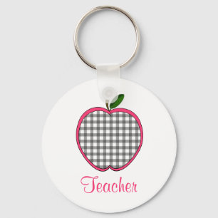 Schlüsselanhänger für Lehrer - Charcoal Gingham