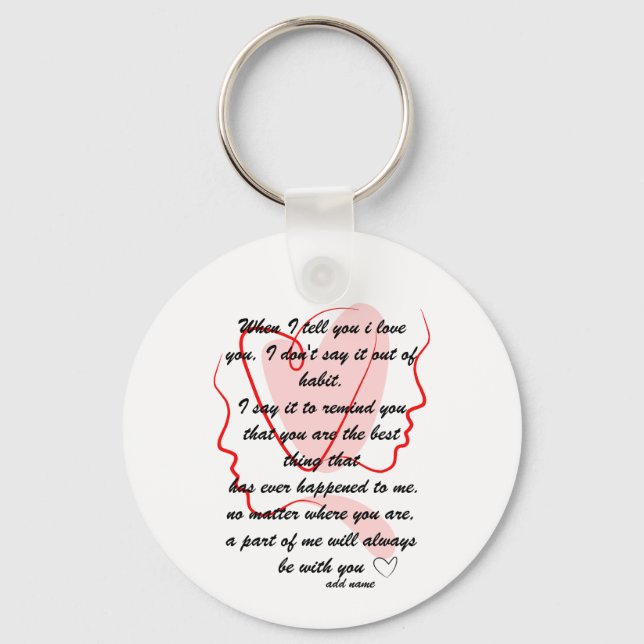 Schlüsselanhänger für Liebe (Vorderseite)