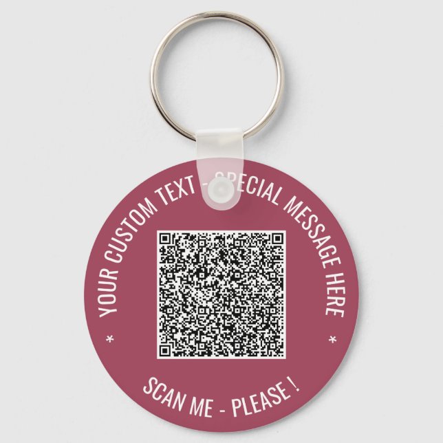Schlüsselanhänger für QR-Code-Info-Informationen B (Vorderseite)
