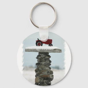 Schlüsselanhänger für rote Traktortaste
