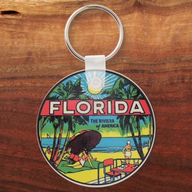 Schlüsselanhänger für Vintage Florida Keys (Vorderseite)