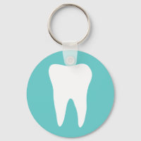 Schlüsselanhänger für Zahntechnik mit weißem Zahnl