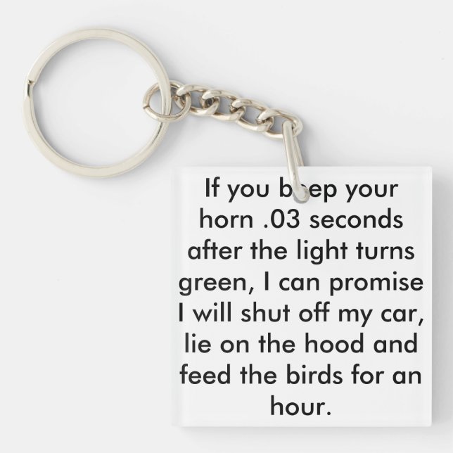 Schlüsselanhänger "fütternd der Vögel" (Vorderseite)