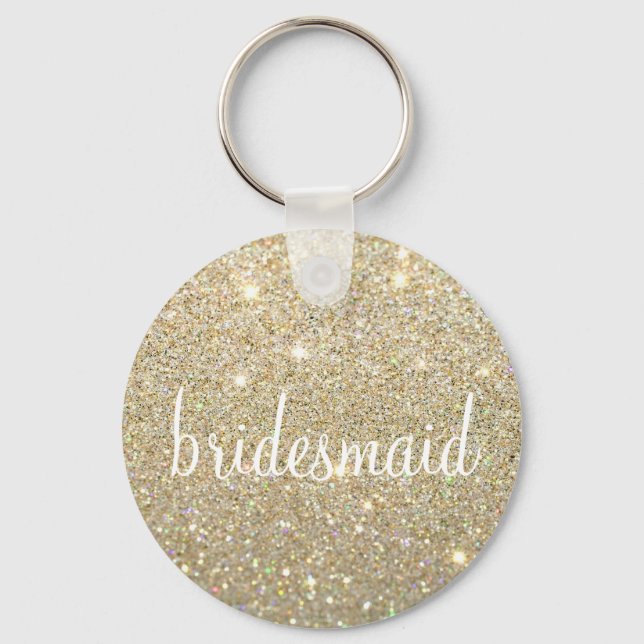 Schlüsselanhänger - Glitzer Fab Bridesmaid (Vorderseite)