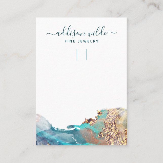 Schlüsselanhänger-Grafikkarte mit Blau und Gold-Ti Visitenkarte (Vorderseite)