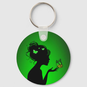 Schlüsselanhänger Grüne Schmetterlinge