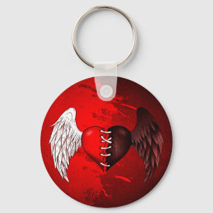 Schlüsselanhänger halb Engel halb Dämon