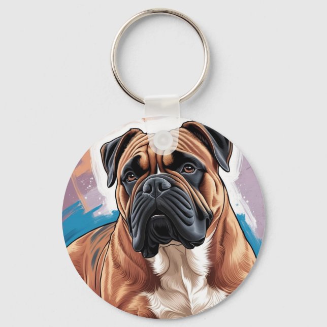 Schlüsselanhänger Hund - Boxer (Vorderseite)