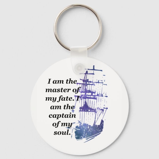 Schlüsselanhänger, ich bin der Herr meines Schicks Schlüsselanhänger (Vorderseite)