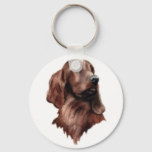 Schlüsselanhänger-Irischer Setter Schlüsselanhänger