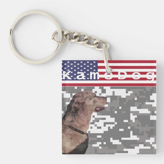 Schlüsselanhänger KamoDog Spitzen-w/Flag (Vorderseite)
