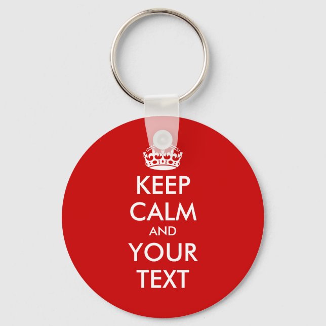 Schlüsselanhänger "Keep calm" | Anpassbare Vorlage (Vorderseite)