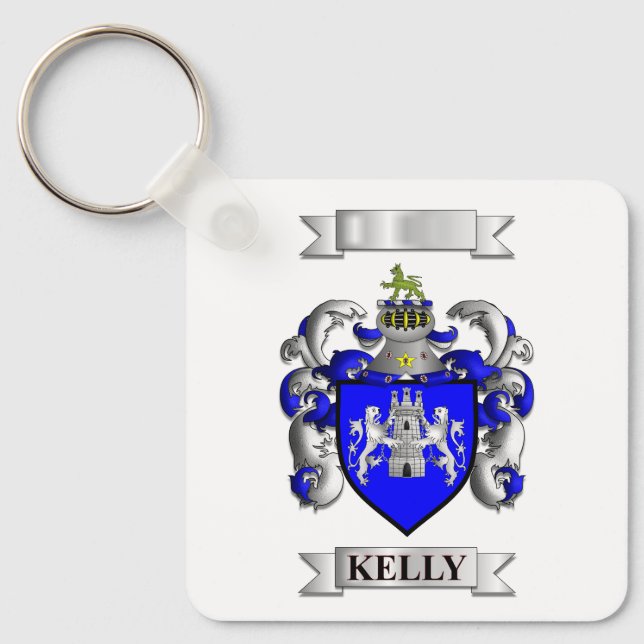 Schlüsselanhänger Kelly Nachname und Schild (Vorderseite)