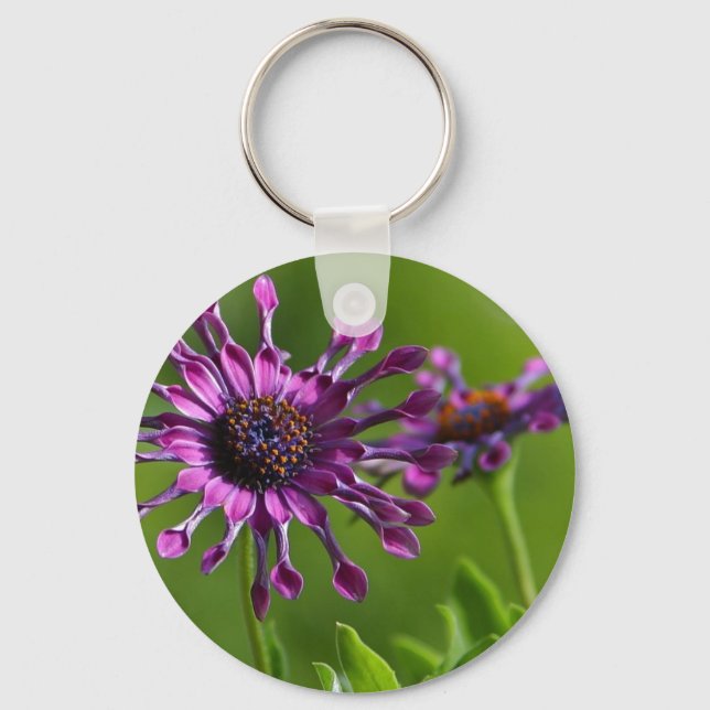 Schlüsselanhänger lila Blume (Vorderseite)