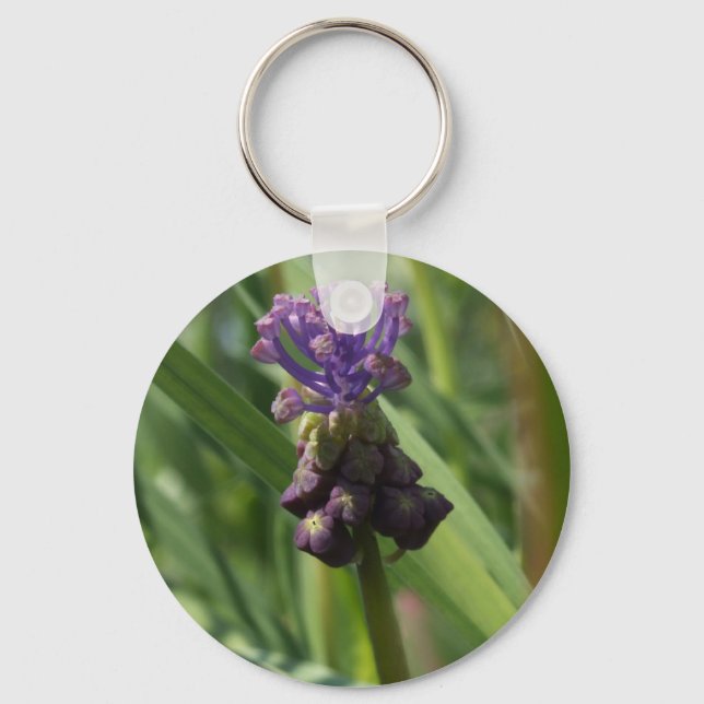 Schlüsselanhänger lila Blume (Vorderseite)