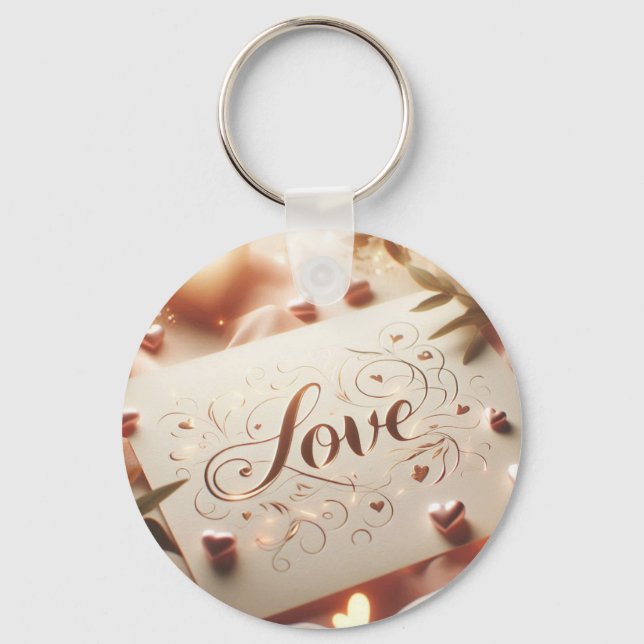 Schlüsselanhänger LOVE elegantes Design (Rückseite)