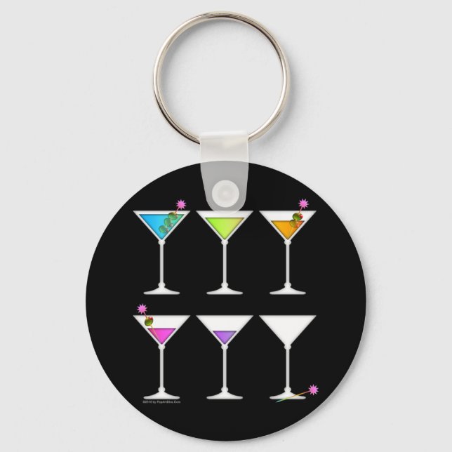 Schlüsselanhänger - Martinis geht, geht, GONE (Vorderseite)