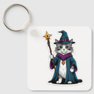Schlüsselanhänger Mini-Zauberkatze mit magischem S