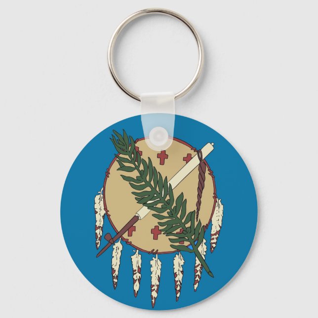 Schlüsselanhänger mit der Flagge des Staat Oklahom (Vorderseite)