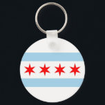 Schlüsselanhänger mit der Flagge von Chicago, Illi<br><div class="desc">Schlüsselanhänger mit Flagge von Chicago,  Illinois Staat - USA.</div>