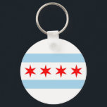 Schlüsselanhänger mit der Flagge von Chicago, Illi<br><div class="desc">Schlüsselanhänger mit Flagge von Chicago,  Illinois Staat - USA.</div>