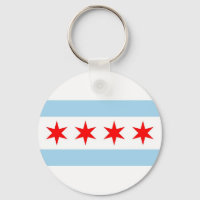 Schlüsselanhänger mit der Flagge von Chicago, Illi
