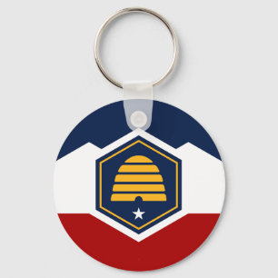 Schlüsselanhänger mit der Flagge von Utah, USA