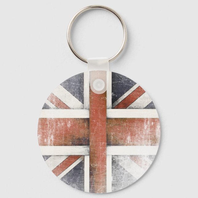 Schlüsselanhänger mit der Vintagen britischen Flag (Vorderseite)