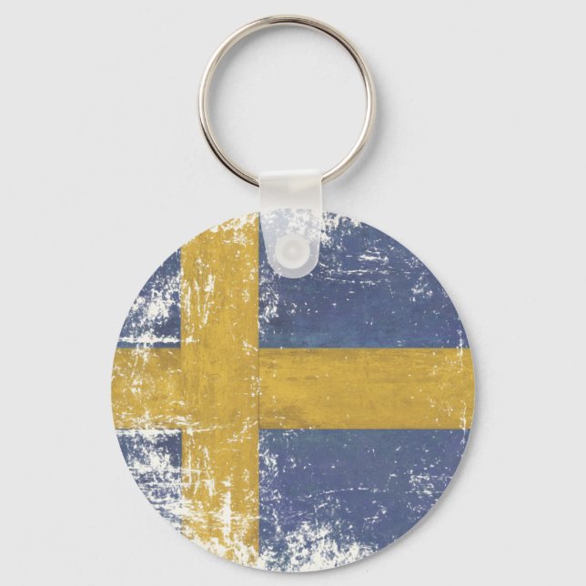 Schlüsselanhänger mit der Vintagen Flagge von Schw (Vorderseite)