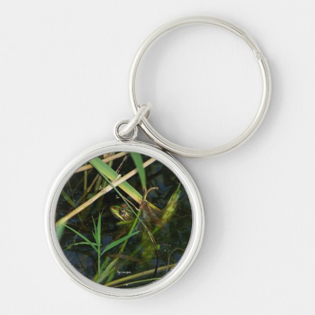 Schlüsselanhänger mit grünem Frosch (Vorne)