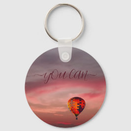 Schlüsselanhänger mit Heißluftballon in Flankenfar