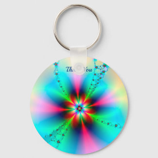 Schlüsselanhänger mit künstlerischem Blumendesign