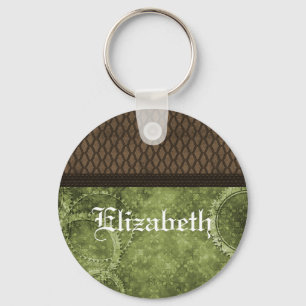 Schlüsselanhänger mit Metallgetriebe, grün