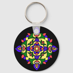 Schlüsselanhänger mit Rangoli-Muster