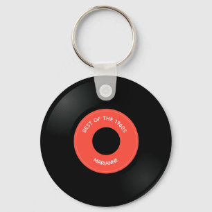 Schlüsselanhänger mit Vinyl-Single-"45"-Design