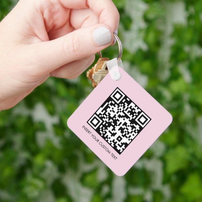 Schlüsselanhänger Modern Minimal QR-Code Benutzerd (Hand)