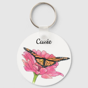 Schlüsselanhänger Monarch und Zinnia