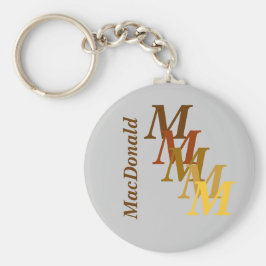 Schlüsselanhänger - Monogramm mit Nachname