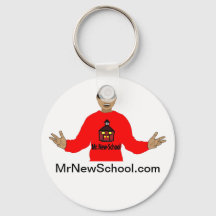 Schlüsselanhänger "New-School Button" (1,25 Zoll)